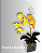 Orquídeas Amarela Artificial - Imagem 1