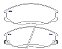 Jogo Pastilha Freio Dianteiro - Frasle - Rexton RX 2.7 20v V5 - RX270 2003 a 2012 - Imagem 1