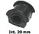 Borracha Barra Estabilizador Dianteiro - Siena 1.6 8v/16v 1998 a 2000 - 20mm - Imagem 1