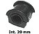 Borracha Barra Estabilizador Dianteiro - Idea Adventure 1.8 8v 2004 a 2017 - 20mm - Imagem 1