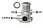 Flange Entrada Dágua ao Cabeçote - Pointer 1.6/1.8 8v AP - CFi/EFi  1992 a 1994 - Imagem 1