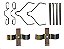 Kit Reparo Mola Freio Dianteiro 2 Roda - Saveiro G1 1.6/1.8/2.0 8v 1982 a 1997 - Imagem 1