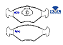Jogo Pastilha Freio Dianteiro - Mola Ruido Grande - Palio 1.0/1.3 8v - 1.0 16v 1998 a 2009 - Imagem 1