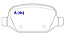 Jogo Pastilha Freio Traseiro - Fiat 500 / Cinquecento 1.4 16v 2009 a 2015 - Imagem 1