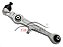 Braço Superior Reto Dianteira - Audi A6 3.0 30v 2001 a 2004 - Imagem 2