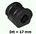 Bucha Barra Estabilizadora Dianteira - Crossfox 1.6 8v/16v 2005 a 2018 - Borracha 17mm - Imagem 1