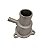 Flange Dagua Válvula Termostática - Megane 1.6 16v 1998 a 2001 - Imagem 2