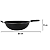 Frigideira Wok Antiaderente Fratelli em Inox 34cm - Preta - Imagem 3