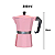 Cafeteira Italiana de Alumínio ECOs Rosa - 300ml - Imagem 4