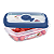 Conjunto 3 Potes Herméticos Retangulares Sanremo Roxo e Azul - Azul - Imagem 1