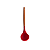 Concha de Silicone Vermelha Cabo de Madeira 31cm - Em Casa Tem - Imagem 1