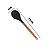 Colher de Silicone Preta Com Cabo de Madeira 31cm - Em Casa Tem - Imagem 3