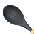 Colher de Silicone Preta Com Cabo de Madeira 31cm - Em Casa Tem - Imagem 4