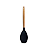 Colher de Silicone Preta com Cabo de Madeira 31cm - Em Casa Tem - Imagem 2