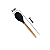 Colher de Silicone Preta com Cabo de Madeira 31cm - Em Casa Tem - Imagem 3