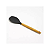 Colher de Silicone Preta com Cabo de Madeira 31cm - Em Casa Tem - Imagem 4
