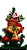 Enfeite De Natal Para Árvore Sinos Dourados com Papai Noel - Goal - Imagem 1