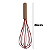 Batedor Manual Fouet Silicone Com Cabo de Madeira - Em Casa Tem - Imagem 3