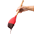 Espátula De Silicone Vermelha Cabo De Madeira 32cm - Em Casa Tem - Imagem 2