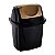 Lixeira De Pia Basculante 4,9lt Preta Plasutil- Ecoblack - Imagem 1