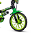 Bicicleta infantil aro 12 com rodinha Nathor preto e verde - Imagem 2