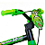 Bicicleta infantil aro 12 com rodinha Nathor preto e verde - Imagem 5