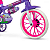 Bicicleta infantil aro 12 com rodinha Nathor Violet - Imagem 3