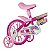 Bicicleta Infantil Aro 12 Com Rodinha Nathor Rosa Flower - Imagem 2
