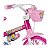 Bicicleta Infantil Aro 12 Com Rodinha Nathor Rosa Flower - Imagem 3