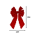 Laço Vermelho de Natal Lacinho Natalino Decoração 25cm x38cm - Imagem 4