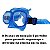 Kit Conjunto Infantil Snorkel + Mascara Ajustavel  Mergulho Pisicina e Praia Várias Cores - Imagem 8