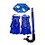 Kit Conjunto Infantil Snorkel + Mascara Ajustavel  Mergulho Pisicina e Praia Várias Cores - Imagem 4
