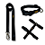 Kit Black - Peitoral H com Guia Slim e Coleira - Imagem 1