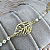 Pulseira Dourada com Pérolas e Folhas - Imagem 2