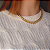 Choker Dourada de Corrente Laminada M - Imagem 1