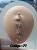 Piercing Umbigo Aço Inoxidavel com Pingente de Strass Pendurado - Imagem 4