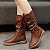 Botas de Tornozelo Couro Completo com Ziper Linear - Imagem 2