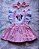 Jardineira Romper- Vestido Minnie Rosa - Imagem 1