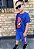 kit Conjunto 3 Peças Infantil Menino Verão Personagem Homem aranha Azul - Imagem 3