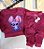 Conjunto Fleece  infantil Inverno Stitch Rosa Peluciado - Imagem 1