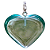 Pingente Coração Obsidiana Verde e Prata 925 - Imagem 1