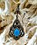 Pingente Turco Prata 925 e Bronze Zircônia Gota Azul Turquesa - Imagem 2