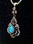 Pingente Turco Prata 925 e Bronze Zircônia Gota Azul Turquesa - Imagem 6