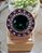 Anel Turco Prata Turca Redondo Verde Pink Cristal No.18/19 - Imagem 2