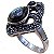 Anel de Prata 925 com Abalone e Marcassitas No. 14/15 - Imagem 1
