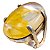 Anel De Prata 925 Maracujá Com Pedra Natural Quartzo Citrino No. 18/19 - Imagem 1