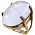 Anel De Prata 925 com Pedra Quartzo Cristal Leitoso No. 21/22 - Imagem 1