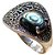 Anel de Prata 925 com Abalone e Marcassitas No. 20 - Imagem 1