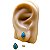 Brinco De Prata 925 Gota Pedra Natural Turquesa - Imagem 1