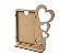 Porta Retrato 15x10 Te Amo Mdf Crú - Imagem 1